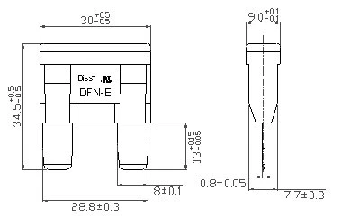 DISSMANN FUSE DFN-E AUTOMOTIVE BLADE FUSE